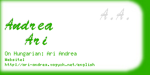 andrea ari business card